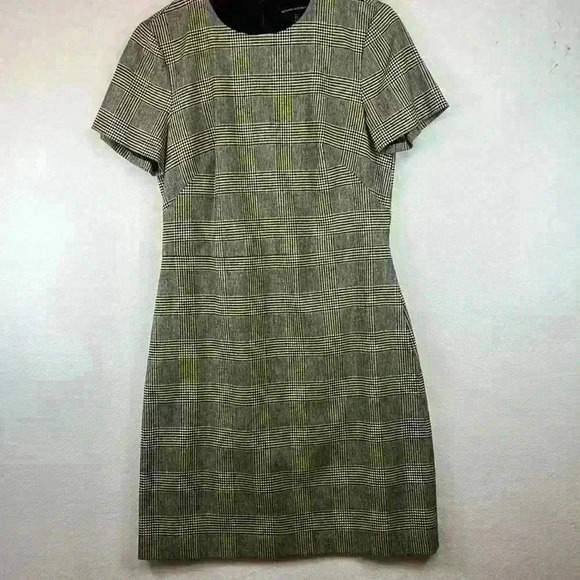 Banana Republic Dress Women’s Size 10T Plaid Sheath Wool Blend - Picture 1 of 8